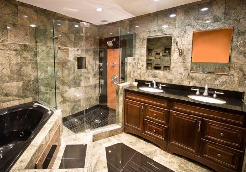 A luxurious bathroom is seen. Beyond Build & Power does Bathroom Remodeling in St. Petersburg FL.